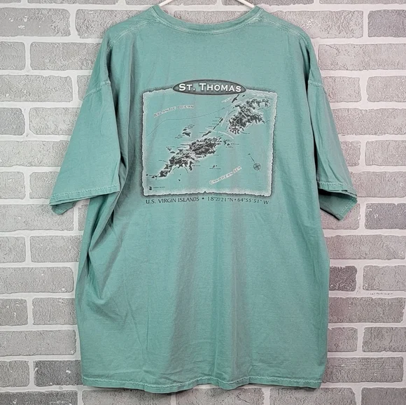 U.S. Virgin Islands St. Thomas Vintage Sun Faded Soft Cotton Tee Men's T-Shirt - Picture 10 of 16